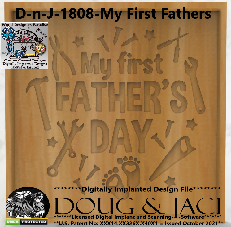 Fathers Day - My First Fathers Day- 2 Stl Files