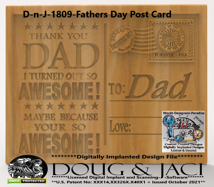 Fathers Day - My First Fathers Day- 2 Stl Files (Copy)