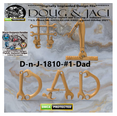 Fathers Day - # 1 Dad - 2 Stl