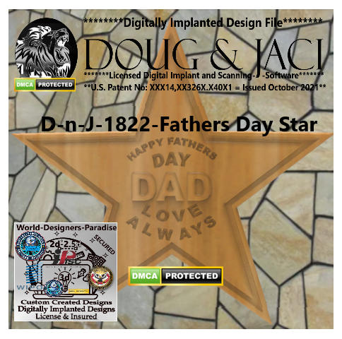 Father's Day Dad – 2 STL CNC Digital Files