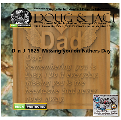 Fathers Day - Missing You Dad - 1 Stl File