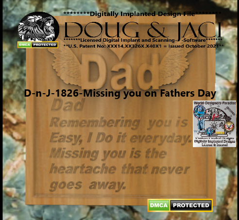 Fathers Day - Missing You Dad-2 - 3 Stl Files