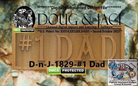 Father's Day – #1 Dad STL CNC Digital Files