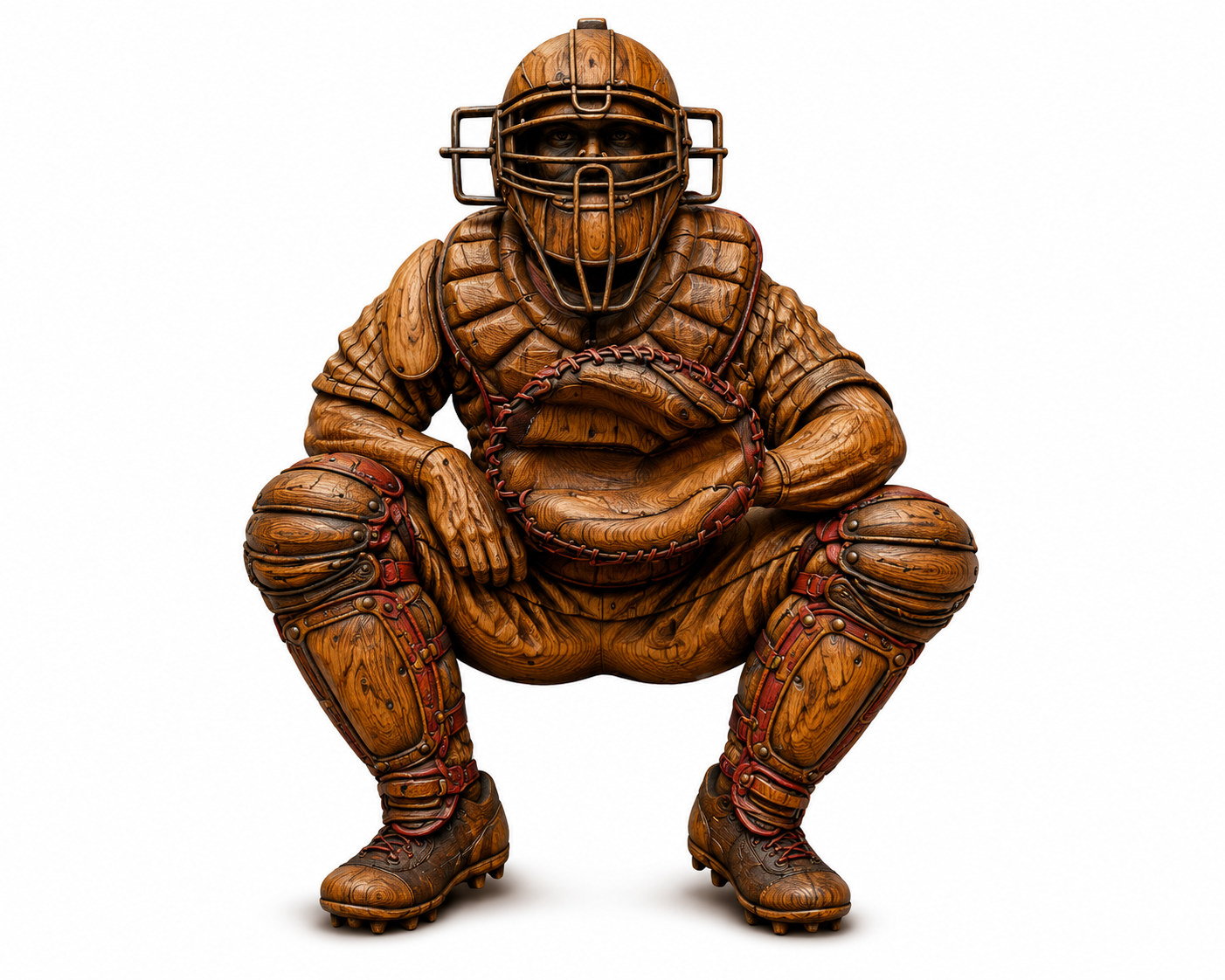 Baseball Catcher Sitting 3D STL File – CNC & 3D Print Ready