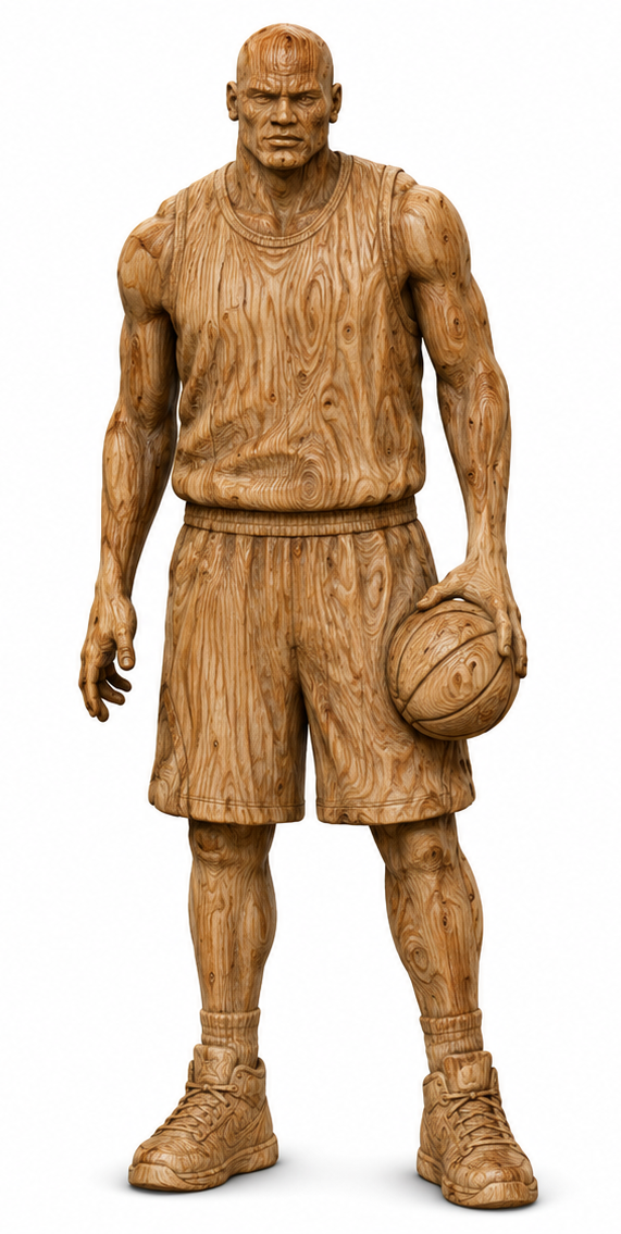 Basketball Player 3D STL File – CNC & 3D Print Ready