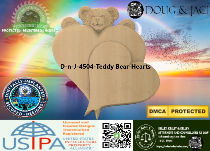 Baby Designs - D-n-J-4504-Teddy Bear-Hearts