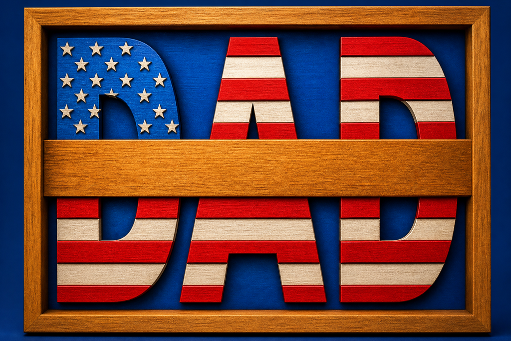 Father's Day Customizable Design Plaque – 3D STL CNC File 2 Stl Files