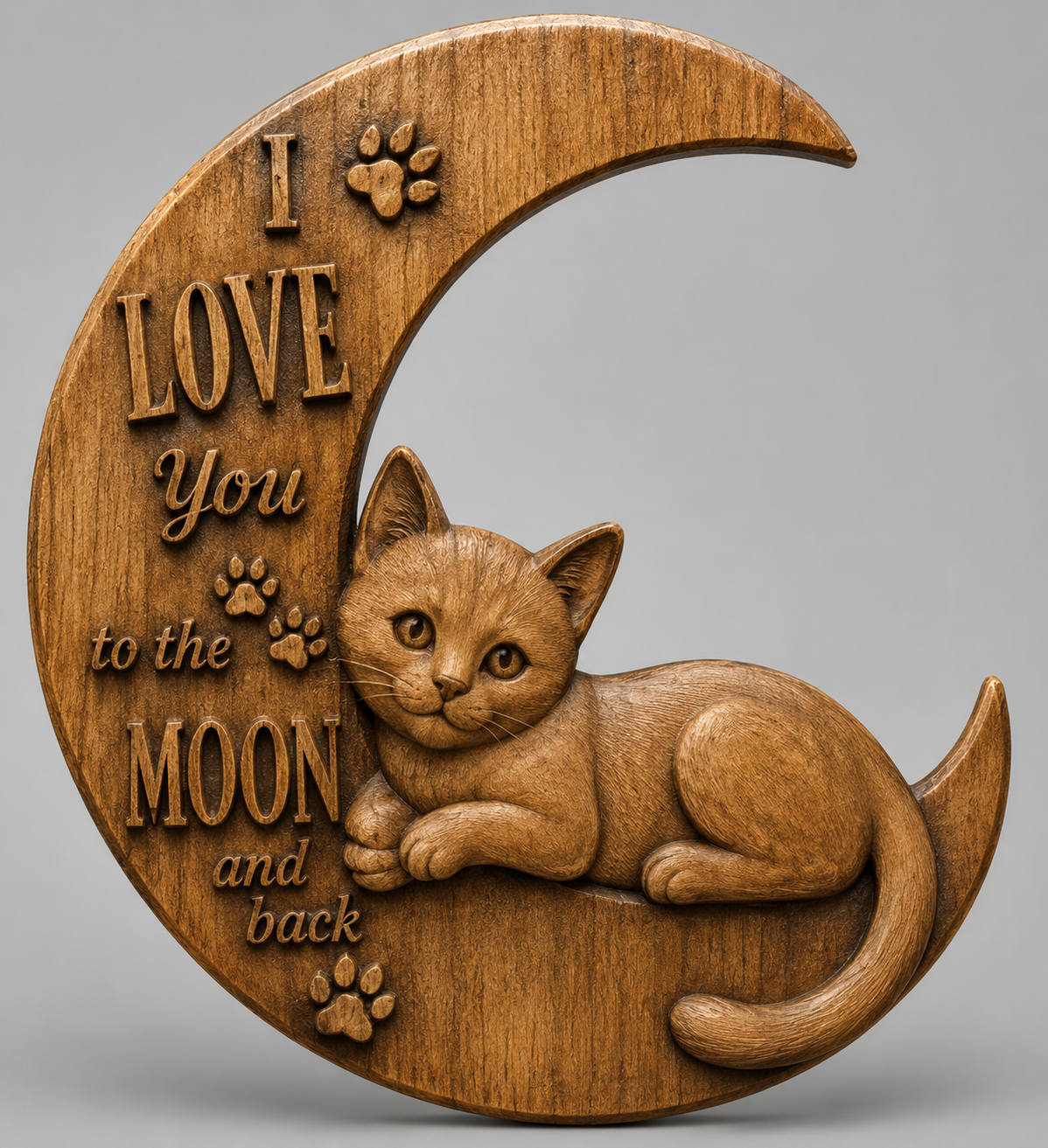 Kitty – Love You to the Moon & Back | Digital STL & SVG File