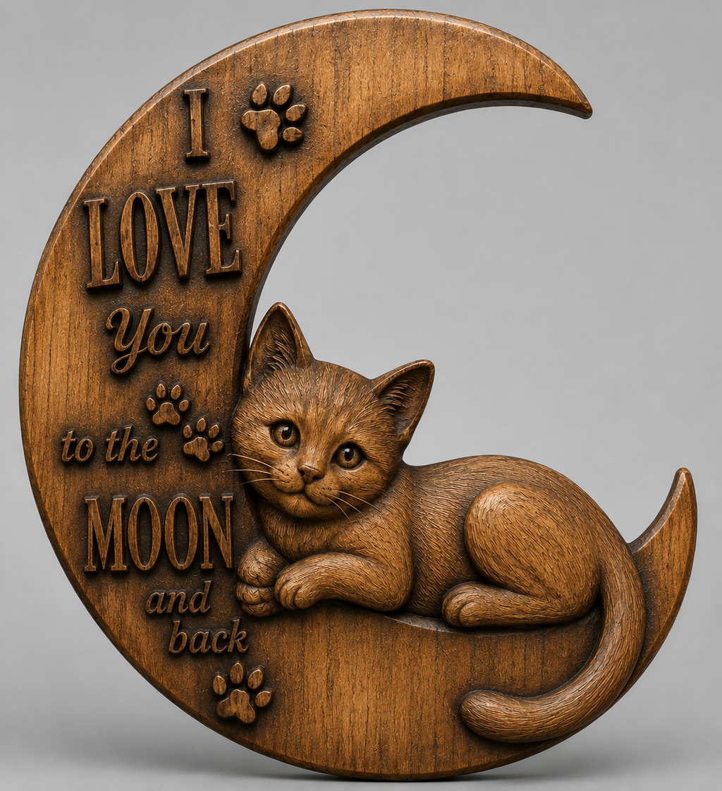 Kitty – Love You to the Moon & Back | Digital STL & SVG File