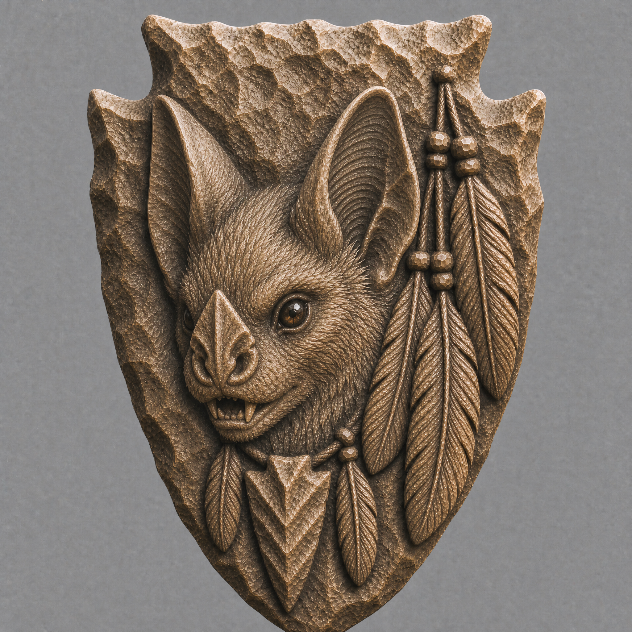 Native Bat Arrowhead 3D STL File – CNC Carving | Doug-n-Jaci Creations