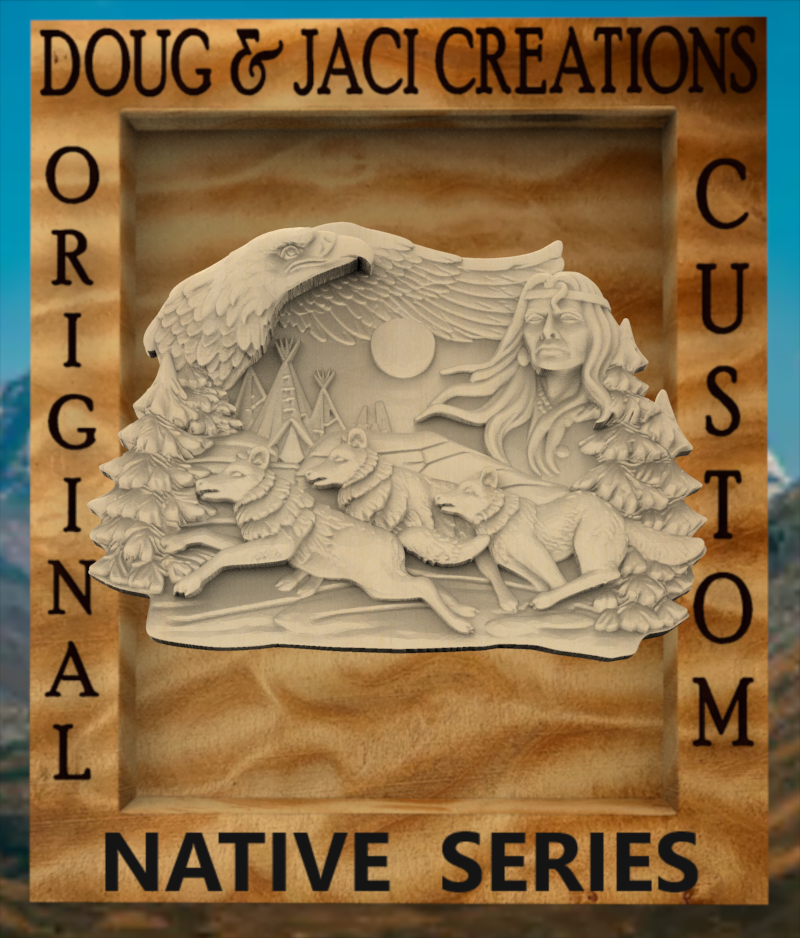 Native American Design 3D STL File – CNC Carving | Doug-n-Jaci Creations