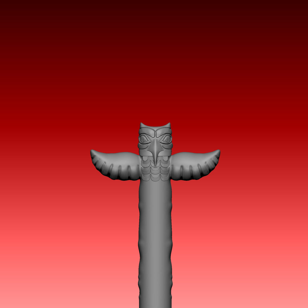 3d Stl Models, Totem Pole-1, Native American, D-n-J-1035-Totem Pole-1