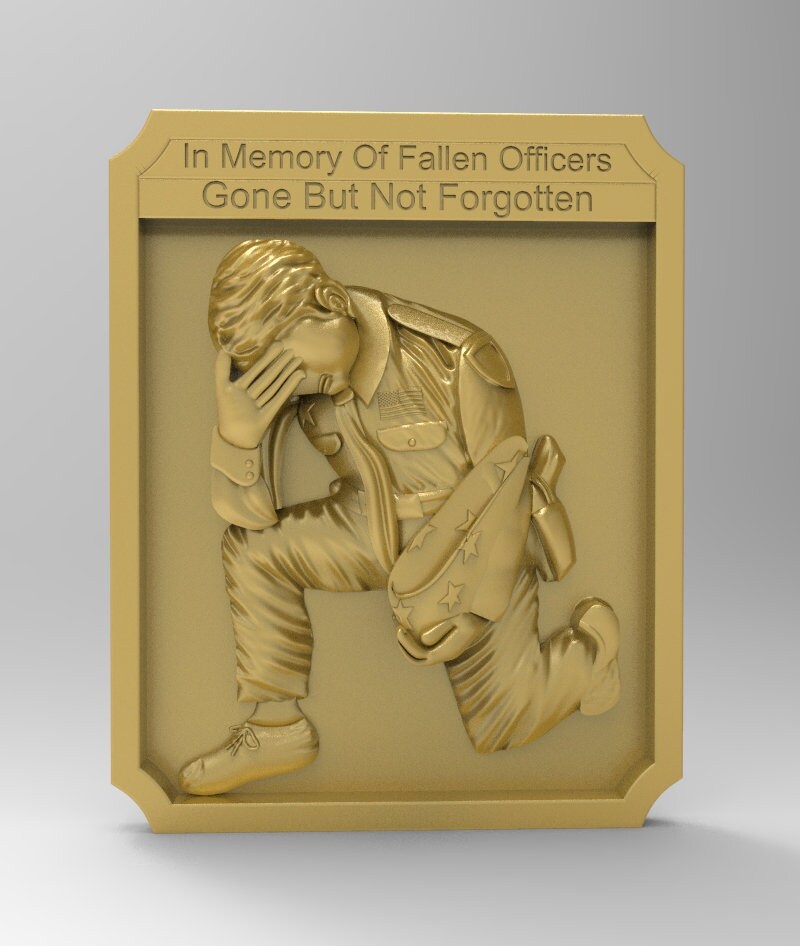 Fallen Officer Memorial – 3D STL CNC Digital File