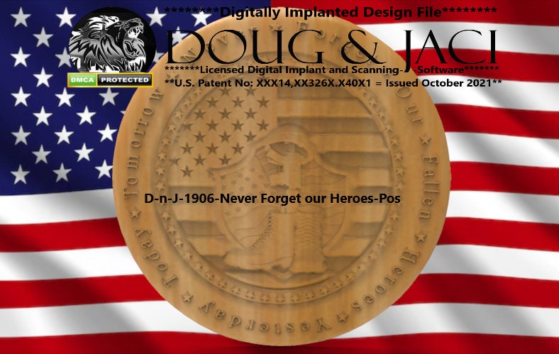 3d, Stl, Military, Patriotism, D-n-J-1906-Never Forget our Heroes