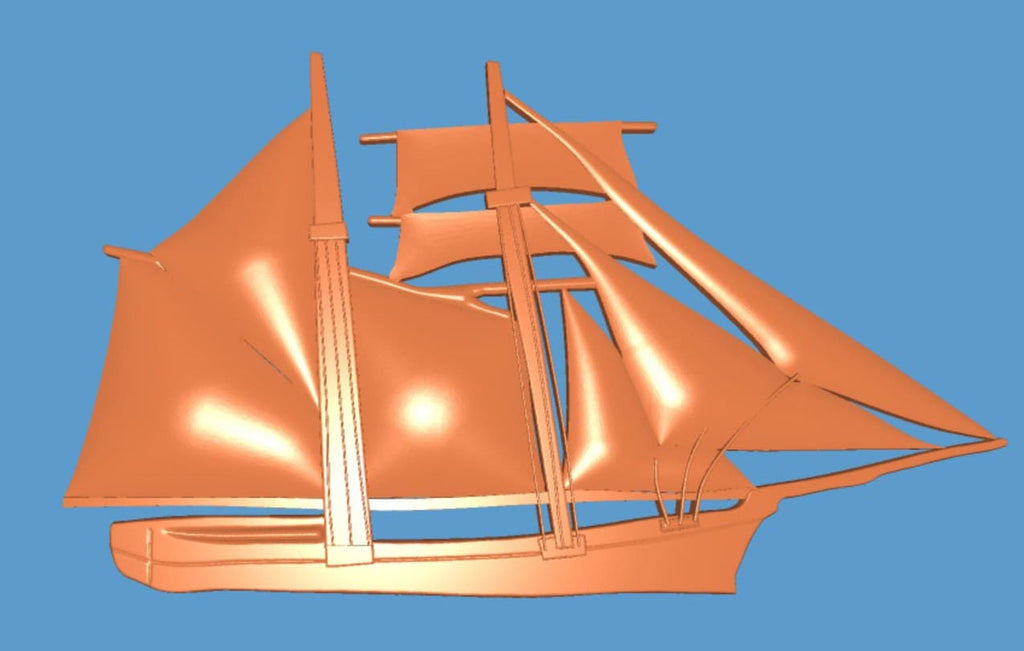 Sail Boat – 3D STL CNC Digital File