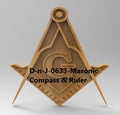 Masonic Compass & Ruler – 3D STL CNC Digital File