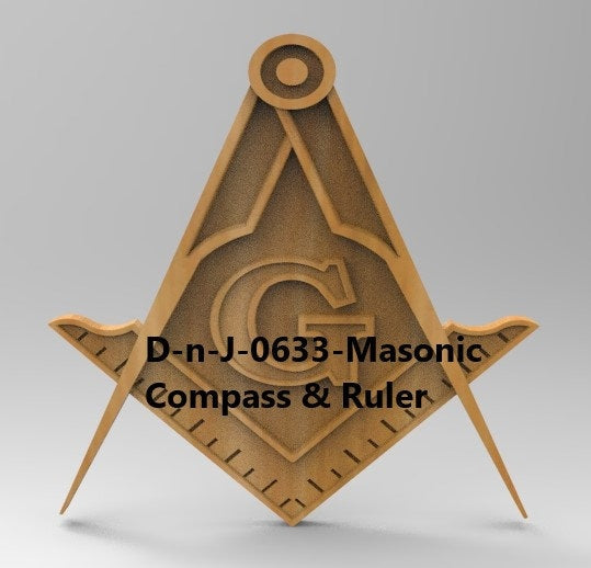 Masonic Compass & Ruler – 3D STL CNC Digital File