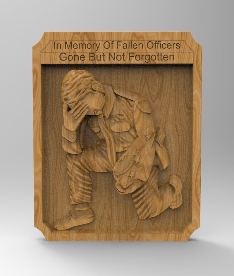 Fallen Officer Memorial – 3D STL CNC Digital File