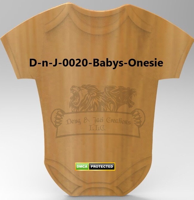 Baby Onesie – 2D SVG & STL CNC Digital File