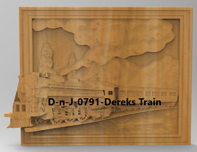 Steam Train CNC Carving – 3D STL Digital File