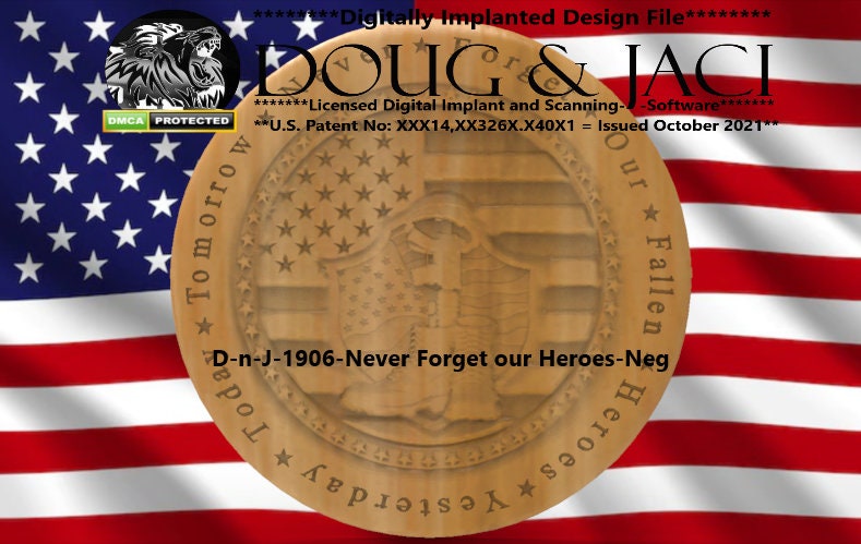 3d, Stl, Military, Patriotism, D-n-J-1906-Never Forget our Heroes