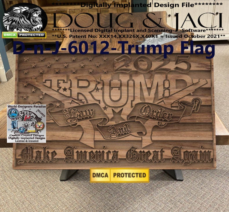 Trump Flag – 3D STL CNC Digital File