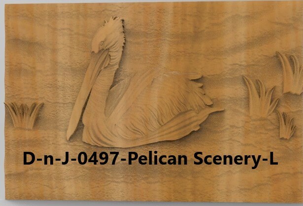3d Stl Models, CNC Model, Pelican Swiming,  D-n-J-0497-Pelican Scenery