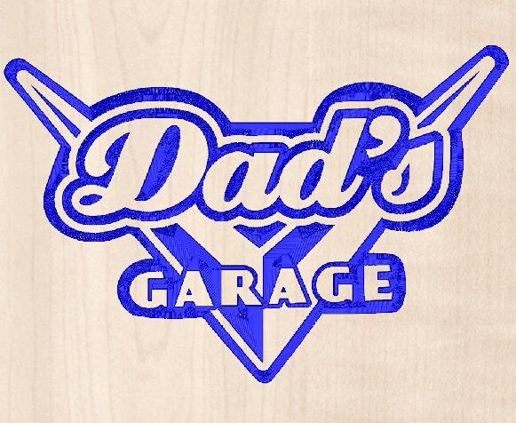 Dad's Garage Sign – 2D SVG DXF CNC Digital File