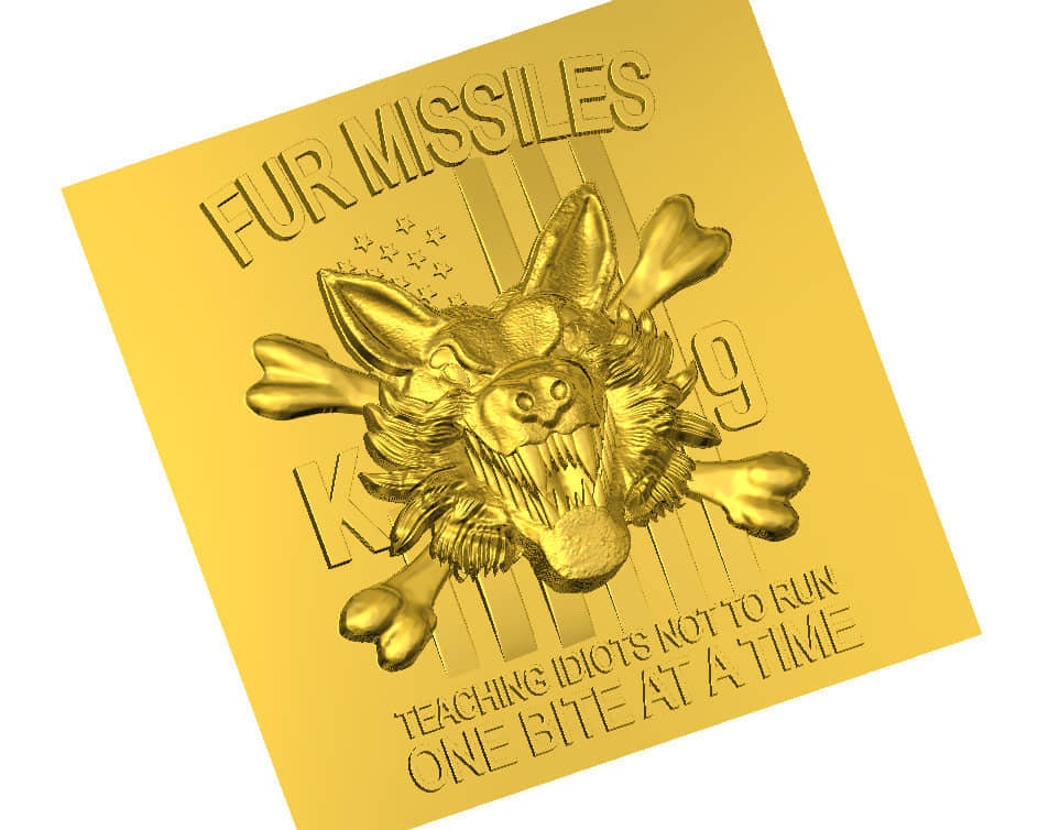 3d Stl Models, CNC Model  K9, Law Enforcement, Police, D-n-J-0438-Fur-Missiles-A1