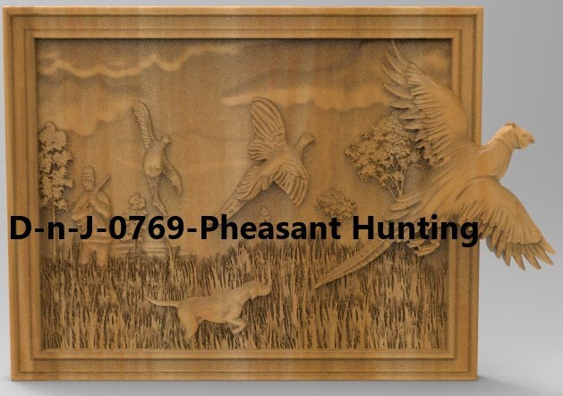 Pheasant Hunting Scene – 3D STL CNC Digital File